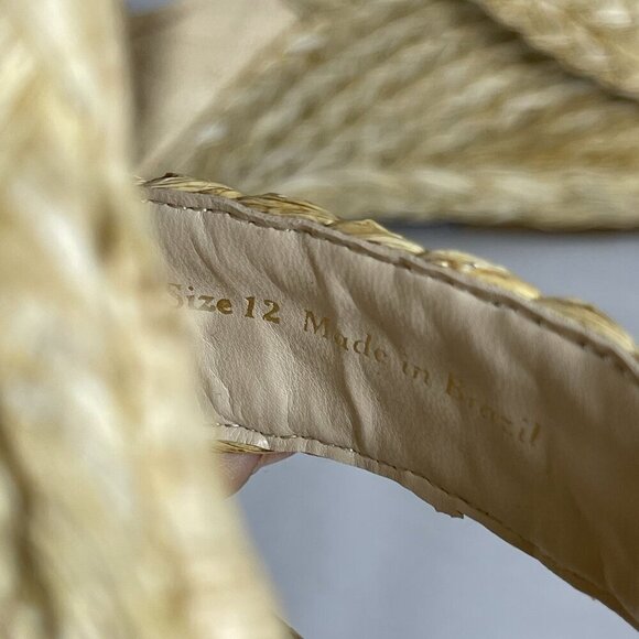 Dolce Vita Women's LT Natural Raffia ALDONA Wedge Sandals Shoe Size 12-NEW - Picture 8 of 8
